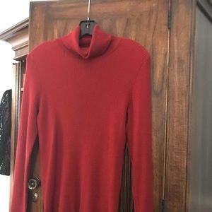 Red turtleneck
